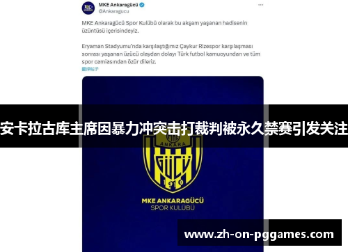 安卡拉古库主席因暴力冲突击打裁判被永久禁赛引发关注 安卡拉古库主席因暴力冲突击打裁判被永久禁赛引发关注